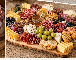 Styled charcuterie board for a vacation stay